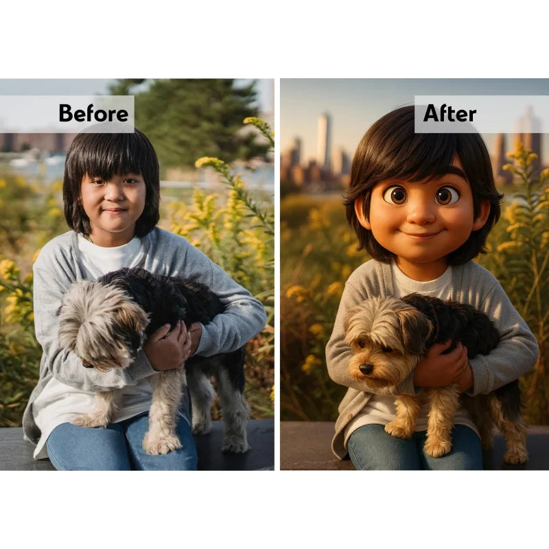 Customization Personalized cartoon style canvas printing poster portrait photo art printing home decoration gift frameless
