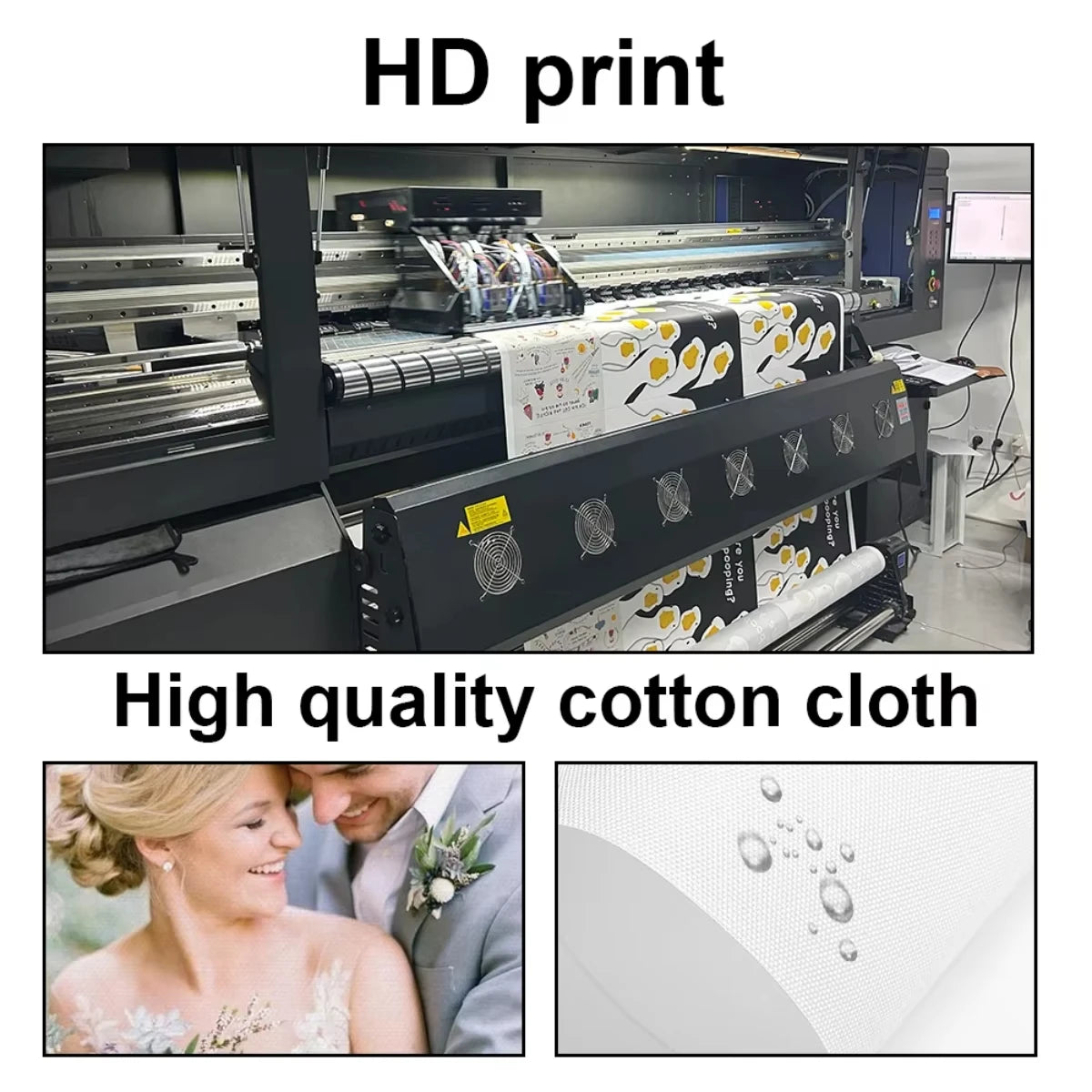 Customization Personalized cartoon style canvas printing poster portrait photo art printing home decoration gift frameless