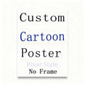 Customization Personalized cartoon style canvas printing poster portrait photo art printing home decoration gift frameless