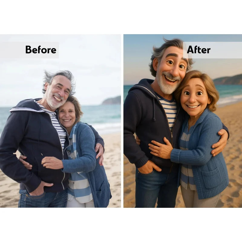 Customization Personalized cartoon style canvas printing poster portrait photo art printing home decoration gift frameless