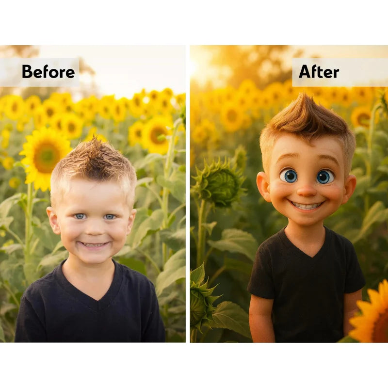 Customization Personalized cartoon style canvas printing poster portrait photo art printing home decoration gift frameless